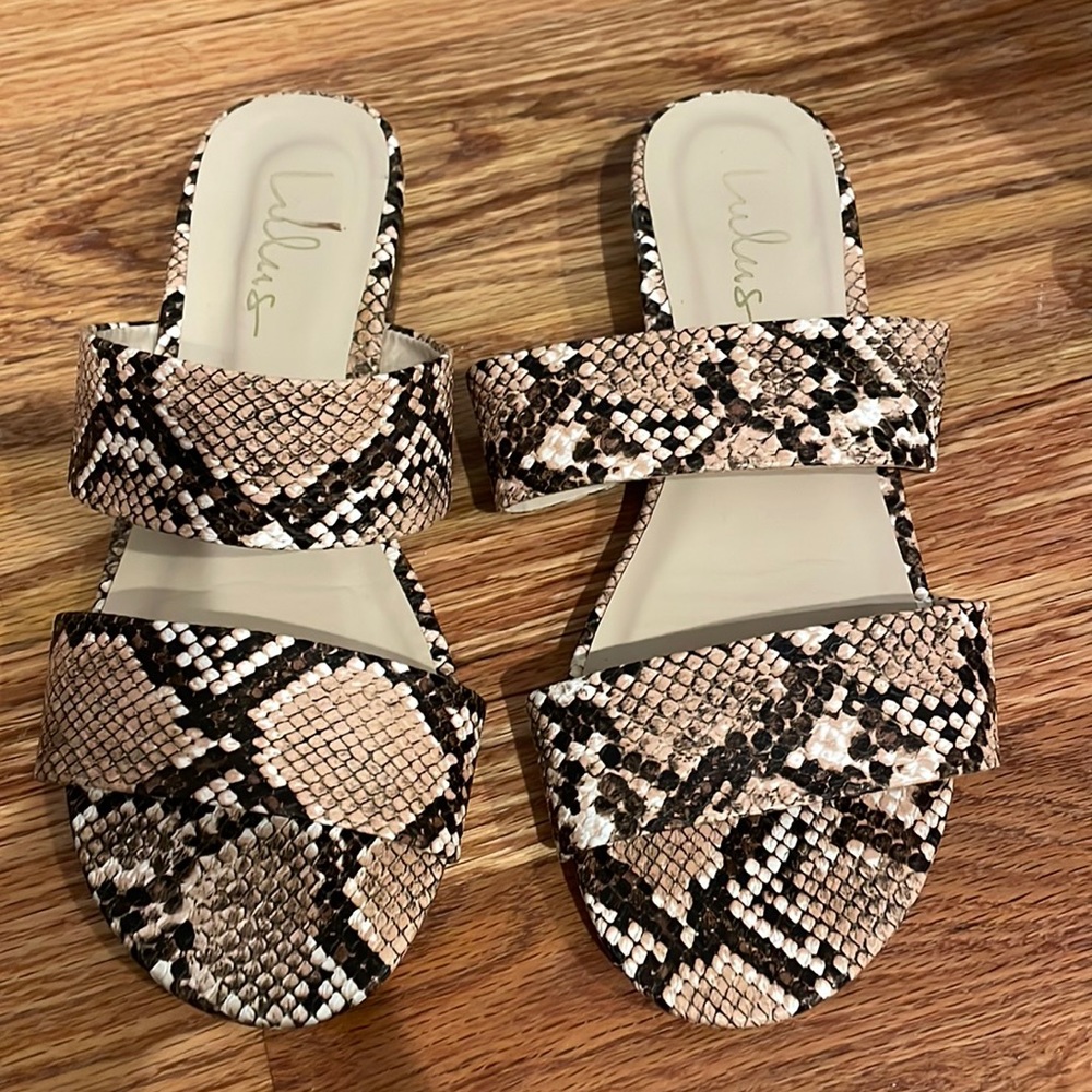 Lulu Snakeskin Sandals